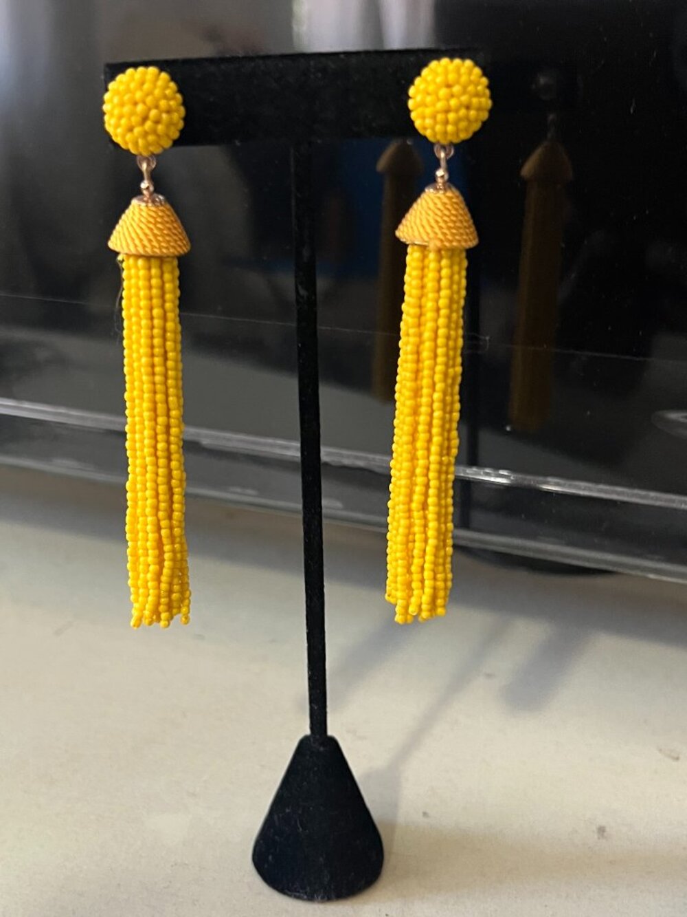 Beads tassel earrings - new